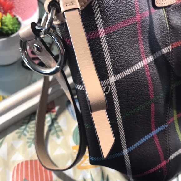 VINTAGE COACH PEYTON TATTERSAL Pre-Loved TOTE Bag/Purse - Picture 7 of 12